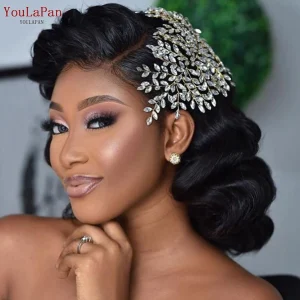 Accessori da sposa-Corona di Strass e Diademi in Strass per Concorso di Bellezza, Matrimonio e Accessori per Capelli da Sposa - Forma di  Fiori Fatta a Mano