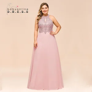 Abiti da damigella d'onore per donna Abito da cerimonia nuziale elegante in chiffon con perline con inserto in pizzo