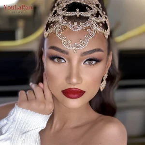 Accessori capelli sposa di lusso in zirconio a forma di fiore con cristalli