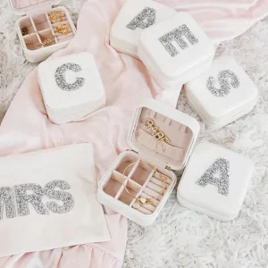 Porta gioielli personalizzata per Matrimonio, Fidanzamento, Addio al nubilato, Compleanno, Natale - Regalo per la sposa, damigella d'onore e amica