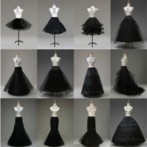 Petticoat da sposa nero di alta qualità