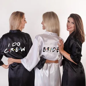 Vestaglia da Sposa per Addio al Nubilato, Serata tra Ragazze, Festa Nuziale, Regalo per Proporre alle Damigelle