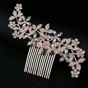 Accessori capelli sposa con clip di strass economica