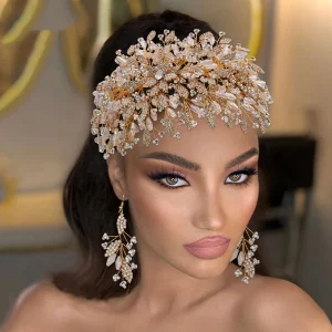 Accessori di lusso per acconciature da sposa con cristalli e strass